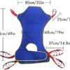 BUYHAO Full Body Patient Lift Sling, Head and Back Support, Toileting Transfer Slings, Split Legs with Commode Opening, 5 Handles, 6 Straps, Lifting Sling Medium Compatible with Various of Lifts - Image 6