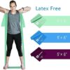 A AZURELIFE Resistance Bands, Professional Non-Latex Elastic Exercise Bands, 5 ft. Long Stretch Bands for PT, Yoga, Pilates, Rehab, at-Home or The Gym Workouts - Image 2