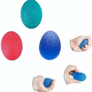 Hand Grip Strength Trainer, Stress Relief Ball for Adults and Kids, Hand Therapy Ball Squishy Wrist Rehab Therapy Hand Grip Equipment Ball Squishy - Set of 3 Finger Resistance Exercise Squeezer