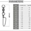 GERUITE Corrosion Resistance Fishing Snap Swivels Ball Bearing Swivels Black Nickel Fishing Swivels Saltwater Ball Bearing Swivels Barrel Swivels for Freshwater Fishing - Image 6