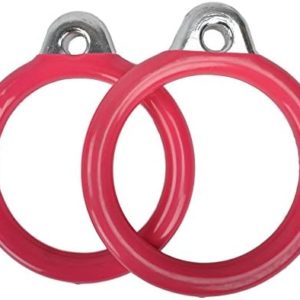 Swing Set Stuff Inc. Commercial Round Trapeze Rings with SSS Logo Sticker Playground Attachment, Pink
