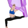 GCWA Aerial Yoga Swing Set, Antigravity Inversion Exercises Swing, Silks Fabric Assist Training Strap, for Dancing Ballet Lover Flexibility Stretching,Purple - Image 2