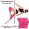 3 Pairs Dance Knee Pad Volleyball Knee Pads for Women Girls Dancers Yoga Pole Floor Dance Non-slip Elastic Padded Knee Brace Support with Sponge Knee Protector Guards - Image 5
