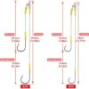 Rodeel 24pcs/12pcs/6pcs Wire Leader Hook Rigs Single Hook/Double Hook Nylon Coated Fishing Wire Leader Fishing Lure Rig for Saltwater Freshwater 6 Sizes… - Image 2