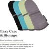 Cuisinart Silicone Oven Mitts, 2 Pack – Heat Resistant to 500 Degrees – Handle Hot Kitchen Items Safely – Non-Slip Silicone Grip Oven Gloves with Insulated Deep Pockets and Hanging Loop –Black - Image 7