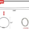 STURME 12pcs Carabiner Clip 3" Small Durable Carabiner Keychain Carabeaner Hooks - Image 5