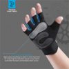 Work gloves Men Fingerless Mechanic Gloves Shock-Grip, Anti-Collision FOUR-AM For Men Women(1 Pair) - Image 5
