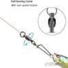 GERUITE Corrosion Resistance Fishing Snap Swivels Ball Bearing Swivels Black Nickel Fishing Swivels Saltwater Ball Bearing Swivels Barrel Swivels for Freshwater Fishing - Image 5