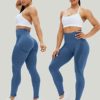 HIGORUN Women Seamless Leggings Smile Contour High Waist Workout Gym Yoga Pants - Image 6