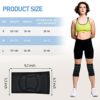 Knee Pads with Thick Sponge Non-Slip, Breathable Knee Protectors, Support Brace, Women Men Knee Sleeves for Volleyball, Basketball, Yoga Black(M) - Image 4