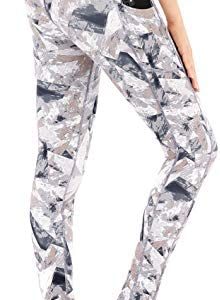 IUGA Leggings with Pockets for Women High Waisted Printed Yoga Pants for Women Workout Leggings for Women with Side Pockets