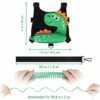 3 in 1 Toddler Harness Leash + Baby Anti Lost Wrist Link, Accmor Cute Dinosaur Child Safety Harness Tether, Kids Walking Wristband Assistant Strap Belt for Parent Boys Outdoor Activity (Black) - Image 2