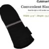 Cuisinart Silicone Oven Mitts, 2 Pack – Heat Resistant to 500 Degrees – Handle Hot Kitchen Items Safely – Non-Slip Silicone Grip Oven Gloves with Insulated Deep Pockets and Hanging Loop –Black - Image 5