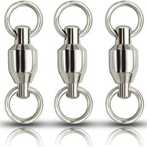 AMYSPORTS Ball Bearing Fishing Swivels Stainless High Strength Bearing Swivels Fishing Barrel Ball Fishing Swivel Freshwater Saltwater Connector Accessories