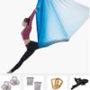 Aerial Hammock, 5.5 Yards Premium Aerial Silk Fabric Pilates Inversion Gymnastic Aerial Fitness Rig Include Daisy Chain,Carabiner XJJUN (Color : A, Size : 5m) - Image 2