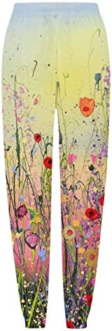 FORUU Ladies Yoga Pants Casual Fashion Retro Drawstring Pant Loose Printed Sports Trousers Stylish Workout Gym Pants - Image 7