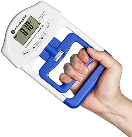 Handexer Training Grip Strengtheners Digital Hand Dynamometer Grip Strength Measurement Meter Auto Capturing Electronic Hand Grip Power 198Lbs / 90Kgs