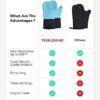Silicone Oven Mitts and Extra Long Pot Holders Set-TREBLEWIND Oven Gloves Heat Resistant to 500℉,Kitchen Cooking Gloves Non-Slip Grip Textured Silicon Mitt,Light Blue - Image 7