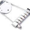Alnicov 6 String Guitar Trapeze Tailpiece Bridge，for Jazz Archtop Guitar Replacement Chrome - Image 7
