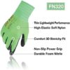 DEX FIT Premium Nylon Nitrile Work Gloves FN320; Firm Non-Slip Grip; Thin & Lightweight; Durable & Foam Coated; 3D-Comfort Fit; Machine Washable, Green S (7) 3 Pairs - Image 2
