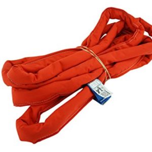 USA Made VR6 X 8' Orange Slings 6'-30' Lengths in Listing, Double PLY Cover Endless Round Poly Lifting Slings;16,800 lbs Vert; 13,440 lbs Choke; 33,600 lbs Basket (USA Polyester) (8 FT)