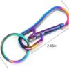 LIFULANDIAN Outdoor Camping Retractable Ring Set Titanium Quick Release Hook Carabiner Keychain Clip - Image 2