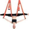 Full Set 6 Handles Anti-Gravity Aerial Yoga Ceiling Hammock Flying Swing Trapeze Yoga Inversion Device Home Hanging Belt (Color : Orange) - Image 4