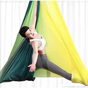 LJYT Aerial Anti-Gravity Yoga Hammock-Yoga Swing for Handstand Practice, Bold Nylon Chrysanthemum Rope, Carabiner Suspension Training (Color : C)