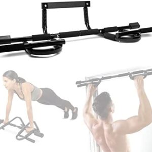 Yes4All Pull Up Bar - Solid 1 Piece Main Bar Construction, Home Exercise Equipment for Total Upper Body Workout - Portable Door Frame Chin Up Bar for Home Gym, Workout Bar for Doorway