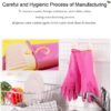 2 Pairs Reusable Waterproof Non-Slip Honeycomb Grip Latex Rubber Gloves with Hang-Dry Hooks / Hanging Loops for Dishwashing Household Cleaning Cooking (Small) - Image 4