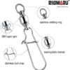 RIKIMARU Fishing Swivels Duo Lock Snap Ball Bearing Stainless Barrel Fast Fishing Lure Swivels High Speed Rotating - Image 2