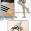Womens Thigh High Socks Over the Knee High Striped Stocking Boot Leg Warmer Long Socks for Daily Wear Cosplay - Image 4