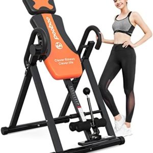 cycool Inversion Table for Back Pain Relief Foldable Heavy Duty Back Stretcher Machine for Pain Relief Therapy with Adjustable Height,3D Memory Foam