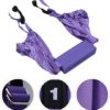 BESPORTBLE Yoga Swing Hammock Strap Aerial Antigravity Inversion Sling Strap Elastic Stretch Handstand Rope for Home Office Yoga Exercise Fitness Accessories Purple - Image 3