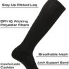 Over the Calf Work Socks for Men and Women 9-11 10-13 13-15 Moisture Wicking Tall Cushioned Boot Socks 6-pack - Image 2