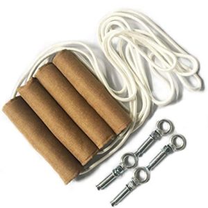 Yoga Wall Hanging Rope Sling Wall Mount Kit, Included White Cotton RopeX4, Stainless Steel Lifting Eyebolts, Linen Cylinder CoverX4, Inversion Exercises