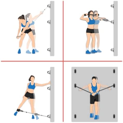 Prebene Resistance Band Wall Anchor, Workout Anchor for Resistance Bands, Home Gym, Fit for Body Weight Straps, Suspension Training, Exercise and Stretching, Yoga Swings - Image 4