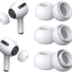 [3 Pairs] Replacement Ear Tips for Airpods Pro and Airpods Pro 2nd Generation with Noise Reduction Hole, Silicone Ear Tips for Airpods Pro with Portable Storage Box and Fit in The Charging Case(S/M/L)