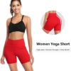 DAYOUNG Women Yoga Shorts High Waist Tummy Control Workout Biker Running Athletic Compression Short with Pockets - Image 2