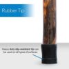 RMS Wood Cane - 36 Inches Natural Wood Walking Stick - Handcrafted Wooden Offset Cane for Men or Women (Spiral) - Image 5