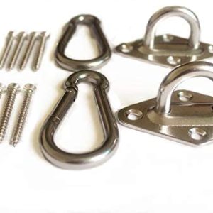 MHMYDZ 1000 lb Capacity Heavy Duty Hammock Hanging kit Ultra Durable Hammock Hooks Carabiners for Hammock Stand Hammocks Swing Chair,Multiple Indoor Outdoor Suspension Ceiling Hooks