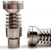 NEEDBUY Universal Domeless Male Titanium Nail 4 in 1 14mm 18mm 19mm Dual Function GR2 Compatible with Hookah Water Pipe Dab Rigs (Color : Titanium Nail) - Image 2