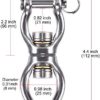 Dolibest SUS304 Silent Bearing Swing Swivel, Tire Swing Swivel Safest Rotational Device Hanging Accessory for Aerial Dance, Children's Swing, Yoga Swing Sets, 1200LB 360° Rotation - Image 3