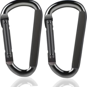 DELSWIN Heavy Duty Caribeaner Carabiner Clip - 900lbs, 3" Caribeener Clips D Shaped Spring Hooks for Hammocks, Camping, Hiking, Dog Leash, Keychains, Outdoors and Gym