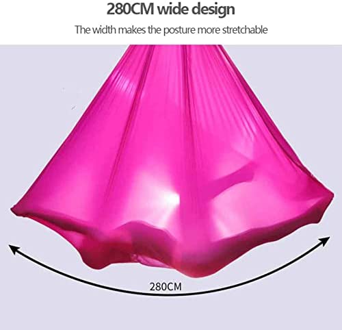 YANGHUI Aerial Silks Yoga Swing Kit Yoga Hammock Flying Dance Aerial Yoga Yoga Aerial Antigravity Yoga Hammock for Indoor or Outdoor 5M,M - Image 4