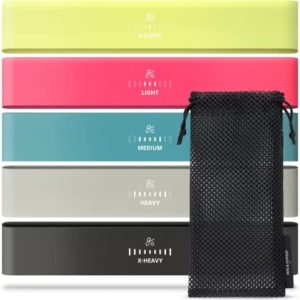 Greater Goods Exercise Resistance Bands - Set of 5 Elastic Workout Bands Made from Natural Latex | Great for Yoga, Pilates, Physical Therapy, Stretching, and The Home Gym | Designed in St. Louis