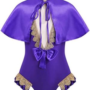 JEEYJOO Girls Ringmaster Showman Trapeze Costume Cosplay Party Fancy Dress Up Leotard with Cape Outfit Set