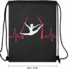 Aerial Silks In A Heartbeat Aerial Print Drawstring Backpack, Cool Sackpack String Bag for Gym Shopping Sport Yoga - Image 3