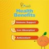 Doctors Finest Vitamin C Gummies for Kids, Vegan, GMO Free & Gluten Free, Great Tasting Orange Flavor Pectin Chews, Kids Dietary Supplement, 120 Jellies [60 Doses] - Image 3