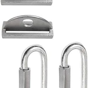 Ninja Warrior Obstacle Course for Kids - Ninja Line with Most Complete Accessories for Kids, Swing, Trapeze Swing, Rope Ladder, Obstacle Net Plus 1.2M Arm Trainer (2 Pack Buckles)